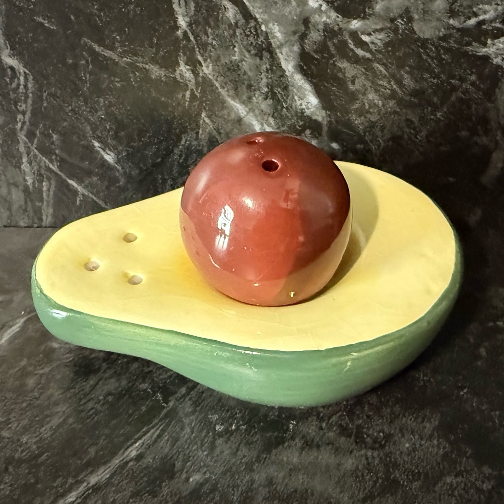 Avocado & Pit Salt and Pepper Shakers - Picture 2 of 11